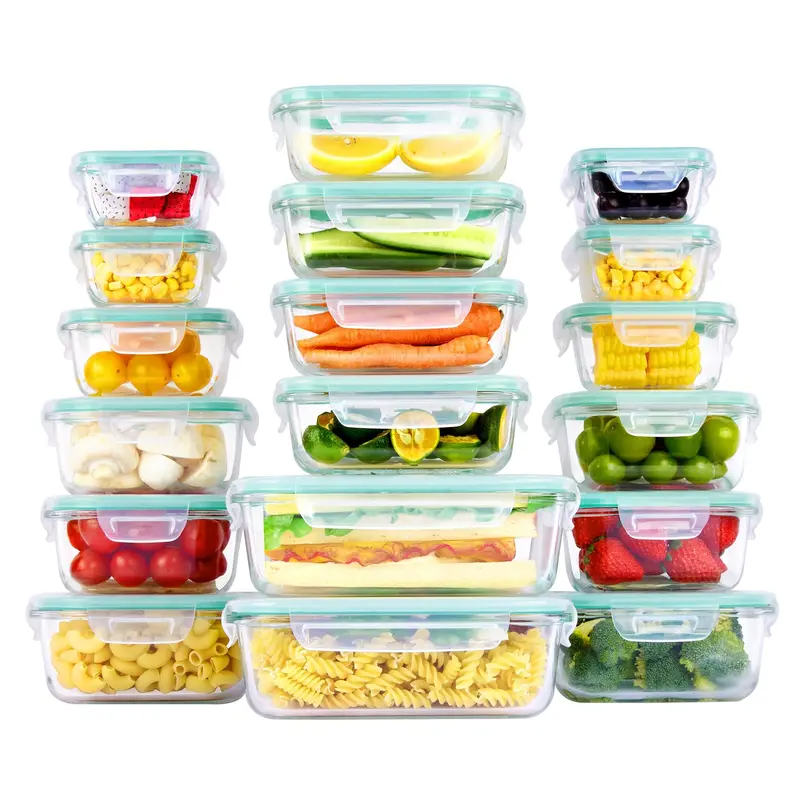 Limited-time offer!! 18-Pack Glass FoodStorage Containers withLids - Stackable, Airtight,Microwave/oven/FreezerSafe Meal Prep Set